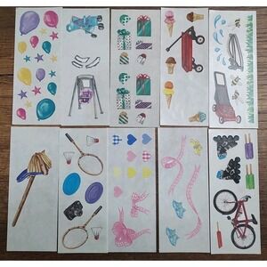 Creative Memories Stickers Full Partial Sheet Lot Scrapbook Baby Balloons S83